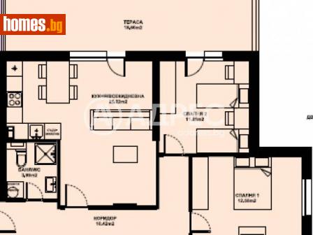 Тристаен, 103m² - Апартамент за продажба - 116290518