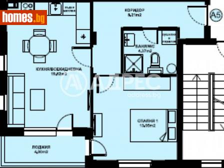 Двустаен, 62m² - Апартамент за продажба - 116290530