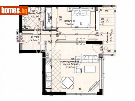 Двустаен, 76m² - Апартамент за продажба - 116290686