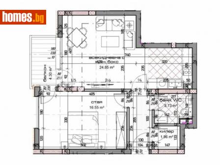 Двустаен, 82m² - Апартамент за продажба - 116290761