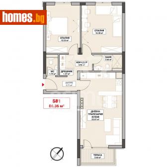 Тристаен, 103m² - Апартамент за продажба - 116294234