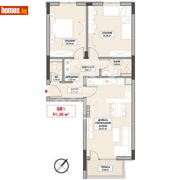 Тристаен, 103m² - Жк. Младост 4, София - Апартамент за продажба - Примо Плюс - 116294234