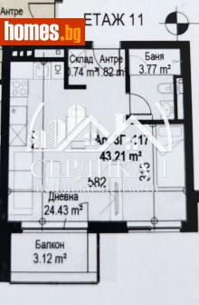 Двустаен, 51m² - Апартамент за продажба - 116300675