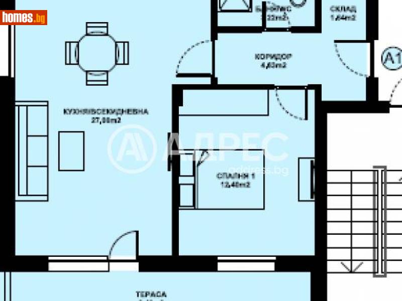 Двустаен, 69m² -  Изгрев, Благоевград - Апартамент за продажба - АДРЕС НЕДВИЖИМИ ИМОТИ - 116306880