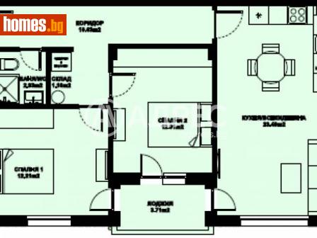 Тристаен, 81m² - Апартамент за продажба - 116306989
