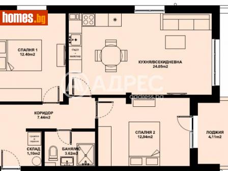 Тристаен, 80m² - Апартамент за продажба - 116307000