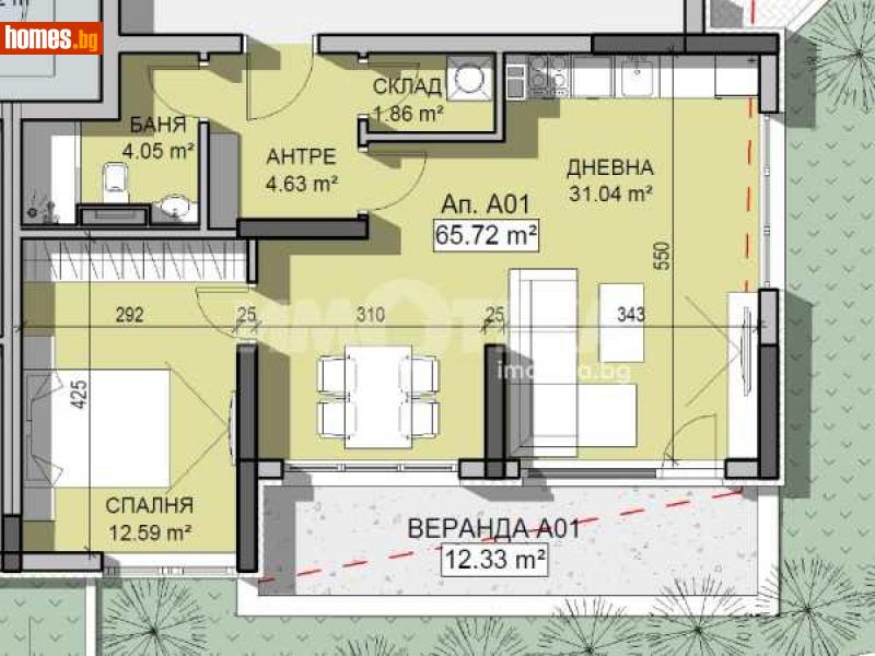 Двустаен, 76m² - София, София - град - Апартамент за продажба - ИМОТЕКА АД - 116307036