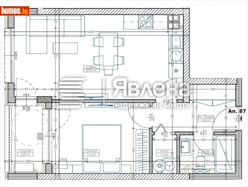 Двустаен, 69m² - Жк. Младост, Варна - Апартамент за продажба - ЯВЛЕНА - 116307315