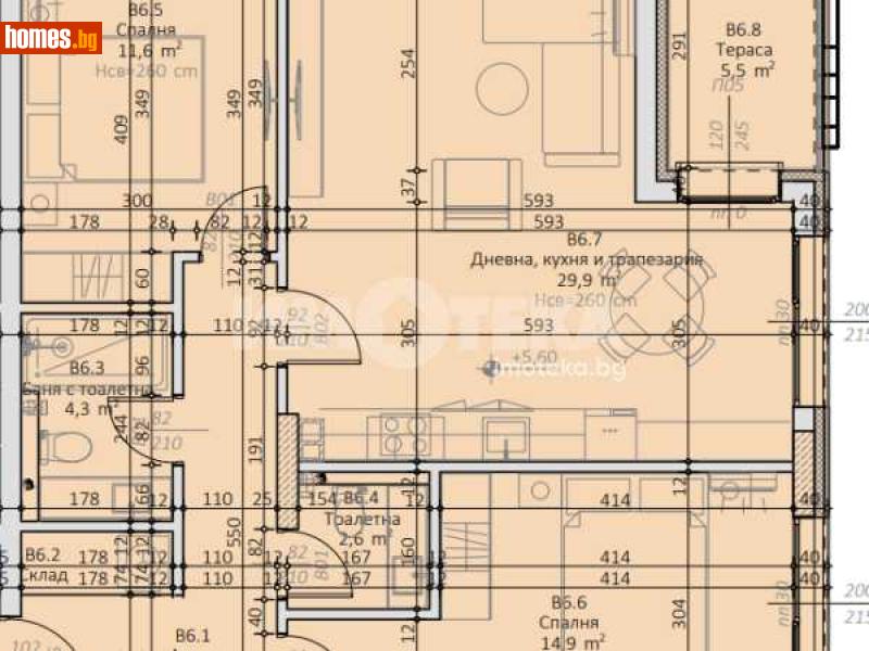 Тристаен, 109m² - Кв. Каменица 2, Пловдив - Апартамент за продажба - ИМОТЕКА АД - 116327959