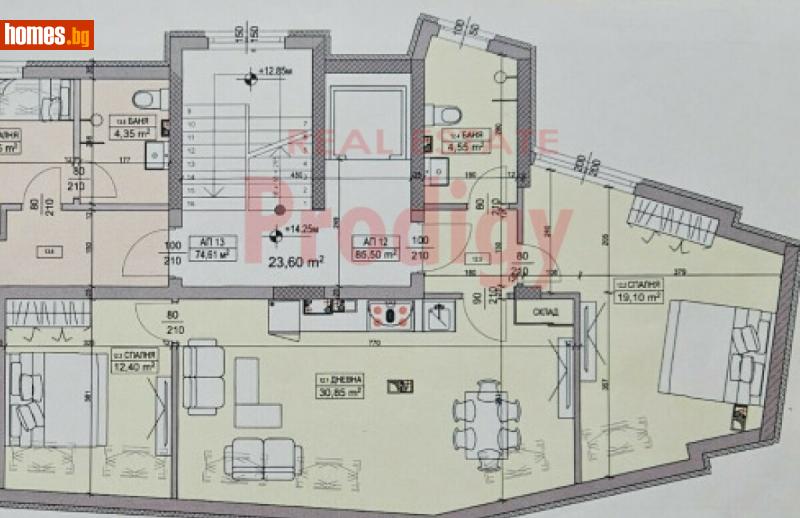 Тристаен, 100m² - Жк. Овча Купел, София - Апартамент за продажба - Продиджи - 116330082