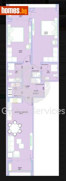 Тристаен, 115m² - Кв. Малинова Долина, София - Апартамент за продажба - Глобъл Сървисиз ООД - 116342826