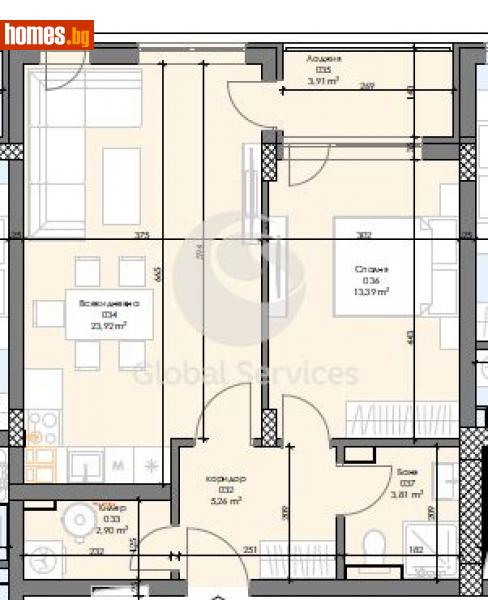 Двустаен, 73m² - Жк. Зона Б5, София - Апартамент за продажба - Глобъл Сървисиз ООД - 116342847
