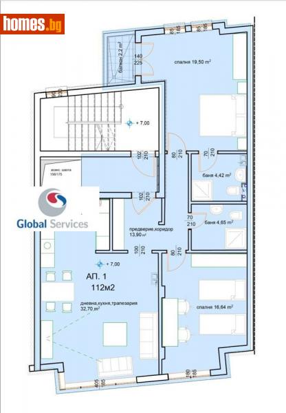 Тристаен, 136m² - Жк. Банишора, София - Апартамент за продажба - Глобъл Сървисиз ООД - 116343040