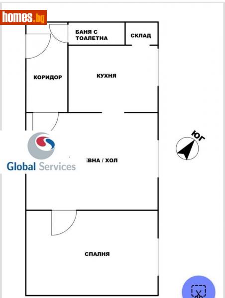 Двустаен, 52m² - Жк. Славия, София - Апартамент за продажба - Глобъл Сървисиз ООД - 116343042