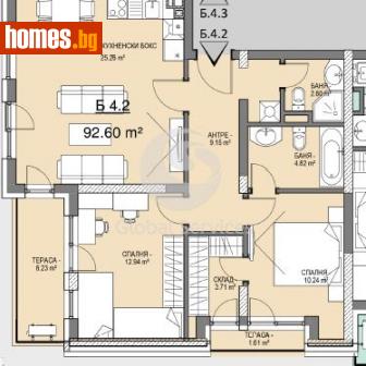 Тристаен, 107m² - Апартамент за продажба - 116343379