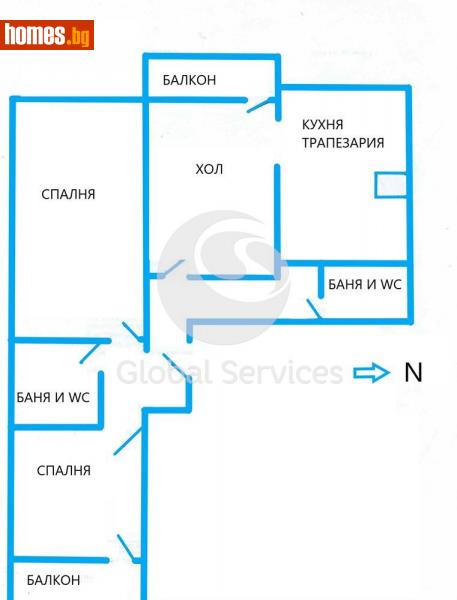 Тристаен, 101m² - Жк. Младост 3, София - Апартамент за продажба - Глобъл Сървисиз ООД - 116343809