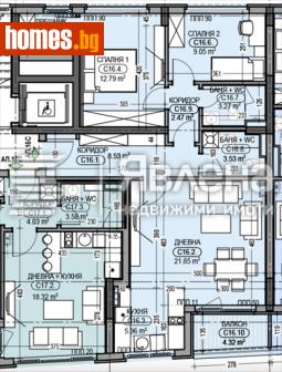 Тристаен, 107m² - Апартамент за продажба - 116349442