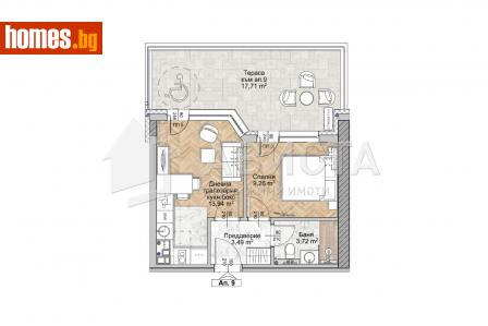 Двустаен, 44m² - Апартамент за продажба - 116351822