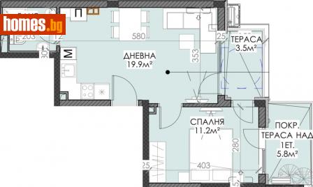 Двустаен, 62m² - Апартамент за продажба - 116356014