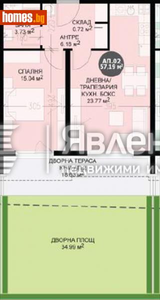 Двустаен, 105m² - Кв. Кръстова Вада, София - Апартамент за продажба - ЯВЛЕНА - 116363391