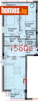 Тристаен, 118m² - Апартамент за продажба - 116372002