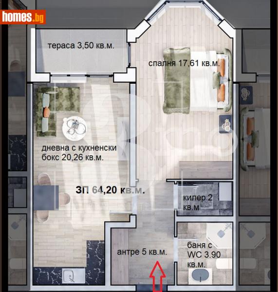 Двустаен, 81m² - Жк. Люлин 10, София - Апартамент за продажба - 3mo офис Амалтея - 116372020