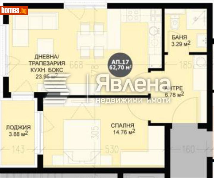 Двустаен, 79m² - Кв. Кръстова Вада, София - Апартамент за продажба - ЯВЛЕНА - 116372687