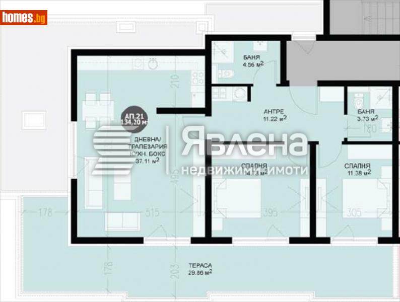 Тристаен, 165m² - Кв. Кръстова Вада, София - Апартамент за продажба - ЯВЛЕНА - 116372689