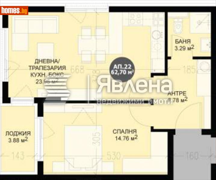 Двустаен, 78m² - Кв. Кръстова Вада, София - Апартамент за продажба - ЯВЛЕНА - 116372691