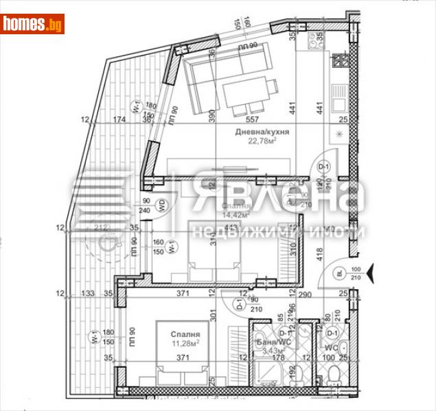 Тристаен, 108m² - Жк. Левски, Варна - Апартамент за продажба - ЯВЛЕНА - 116393858