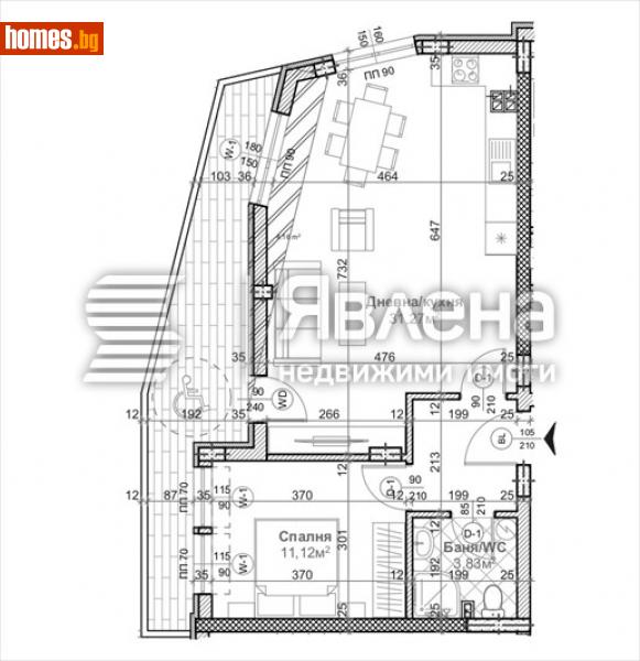 Двустаен, 90m² - Жк. Левски, Варна - Апартамент за продажба - ЯВЛЕНА - 116393867