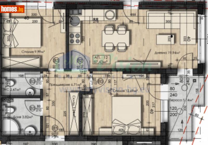 Тристаен, 101m² -  Студентски Град, София - Апартамент за продажба - Myvision Real Estate - 116398499