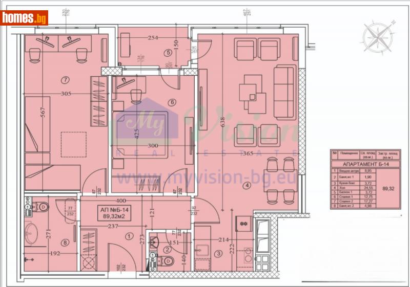 Тристаен, 104m² - Жк. Полигона, София - Апартамент за продажба - Myvision Real Estate - 116398518
