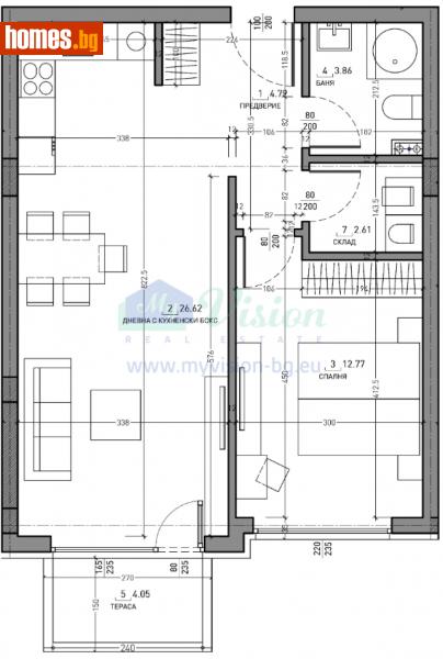 Двустаен, 74m² - Кв. Малинова Долина, София - Апартамент за продажба - Myvision Real Estate - 116398567