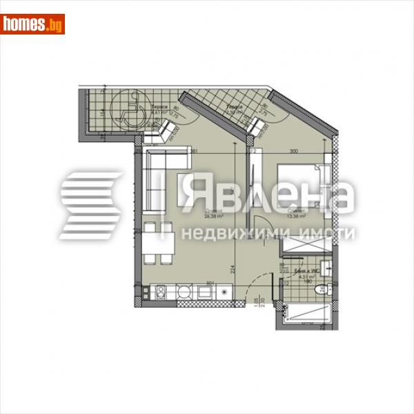 Двустаен, 77m² - Жк. Христо Смирненски, Пловдив - Апартамент за продажба - ЯВЛЕНА - 116413728