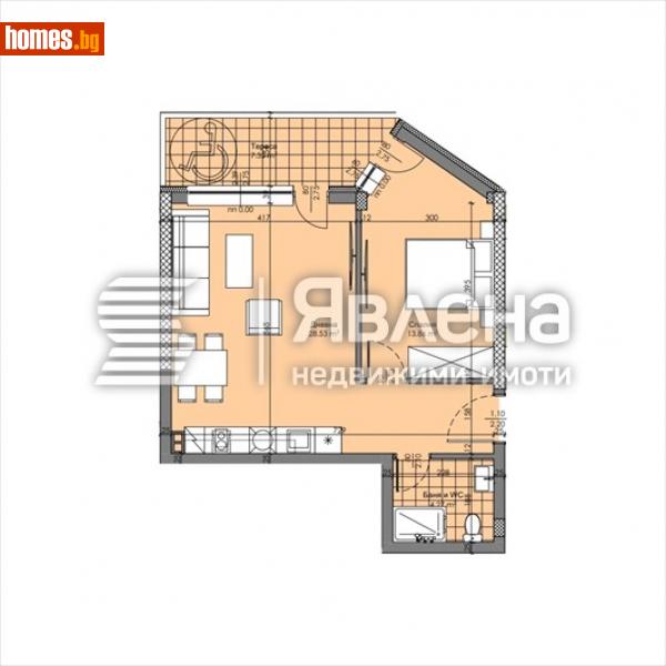 Двустаен, 80m² - Жк. Христо Смирненски, Пловдив - Апартамент за продажба - ЯВЛЕНА - 116413845
