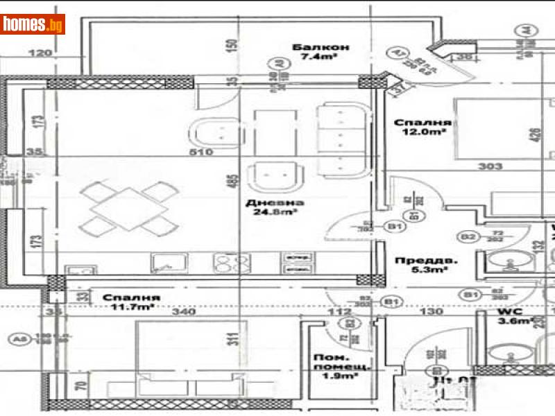Тристаен, 90m² - Кв. Остромила, Пловдив - Апартамент за продажба - ИМОТЕКА АД - 116428624