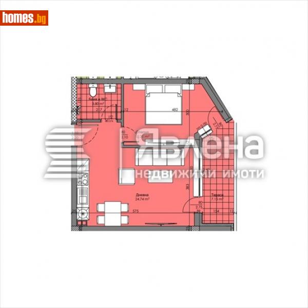 Двустаен, 70m² - Жк. Христо Смирненски, Пловдив - Апартамент за продажба - ЯВЛЕНА - 116428785
