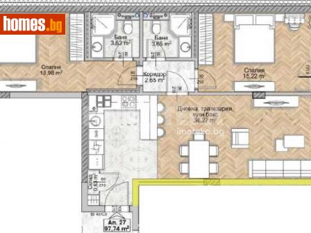 Тристаен, 113m² - Апартамент за продажба - 116443916