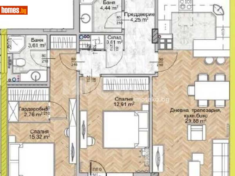 Тристаен, 110m² - Жк. Люлин 8, София - Апартамент за продажба - ИМОТЕКА АД - 116443980