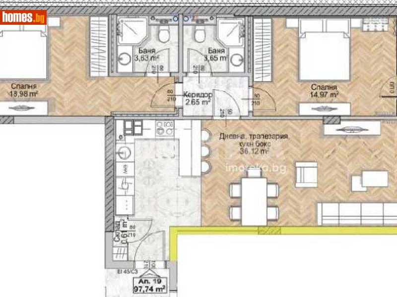 Тристаен, 113m² - Жк. Люлин 8, София - Апартамент за продажба - ИМОТЕКА АД - 116444037
