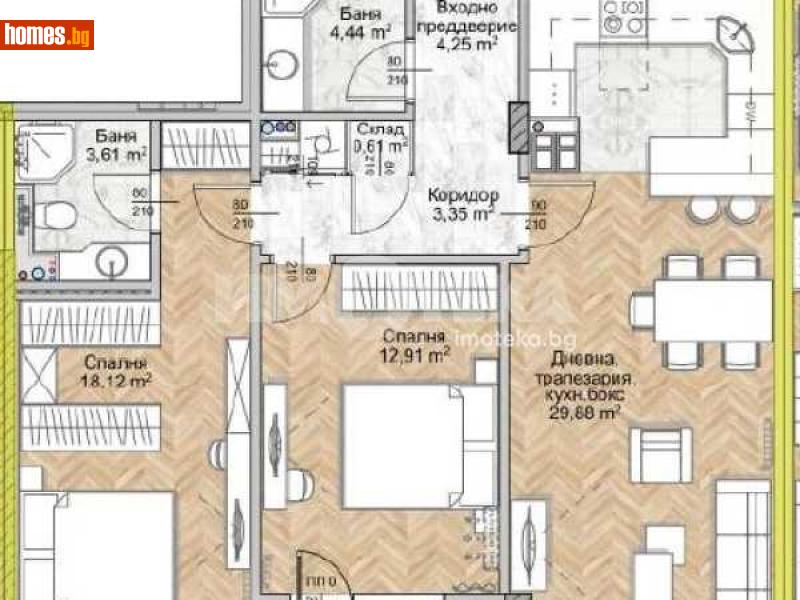 Тристаен, 110m² - Жк. Люлин 8, София - Апартамент за продажба - ИМОТЕКА АД - 116444041