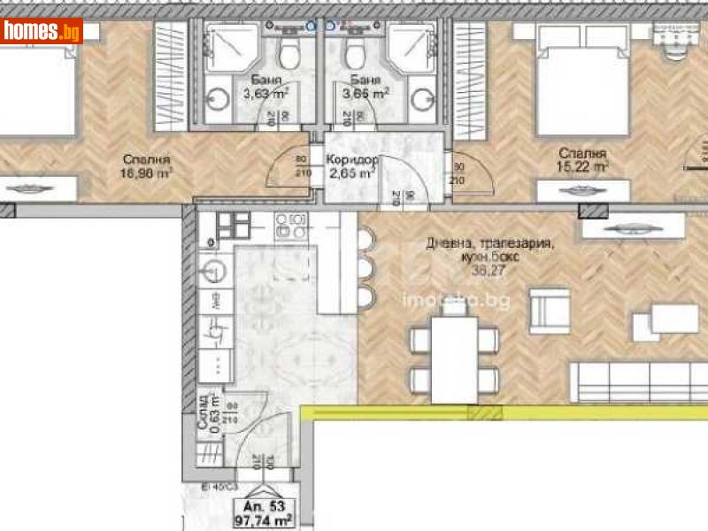 Тристаен, 114m² - Жк. Люлин 8, София - Апартамент за продажба - ИМОТЕКА АД - 116444051