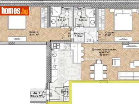 Тристаен, 112m² - Апартамент за продажба - 116444072