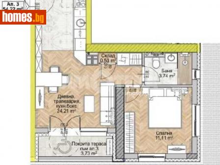 Двустаен, 63m² - Апартамент за продажба - 116444076