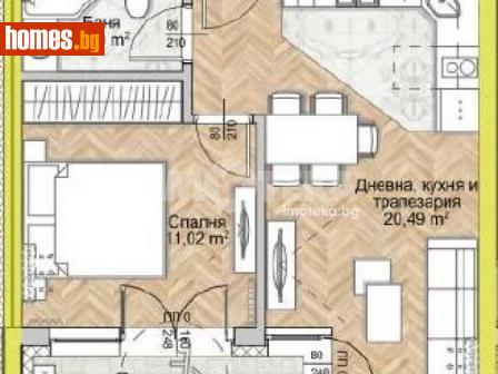 Двустаен, 55m² - Апартамент за продажба - 116444078