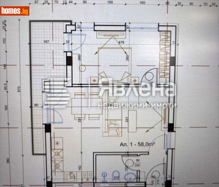 Двустаен, 68m² - Гр.Несебър, Бургас - Апартамент за продажба - ЯВЛЕНА - 116444100