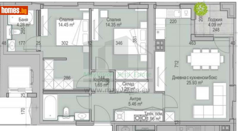Тристаен, 113m² - Кв. Кръстова Вада, София - Апартамент за продажба - Myvision Real Estate - 116447043