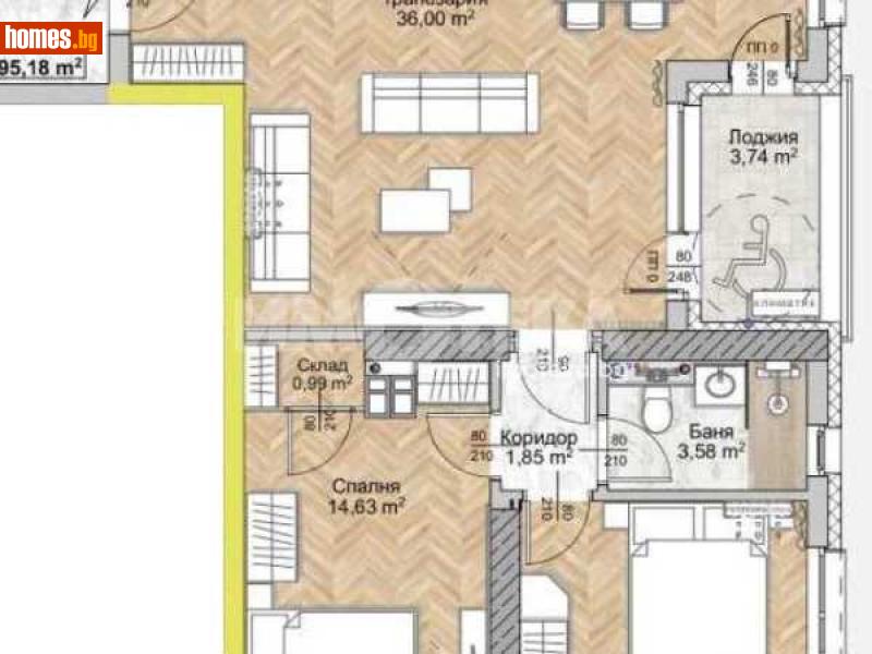 Тристаен, 110m² - Жк. Люлин 8, София - Апартамент за продажба - ИМОТЕКА АД - 116460197