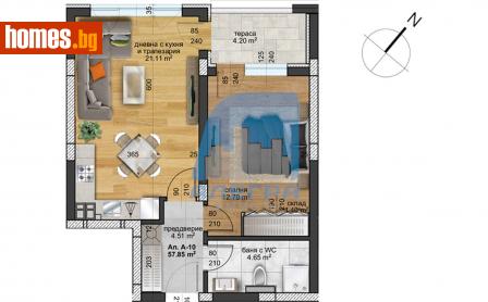 Двустаен, 65m² - Апартамент за продажба - 116484860